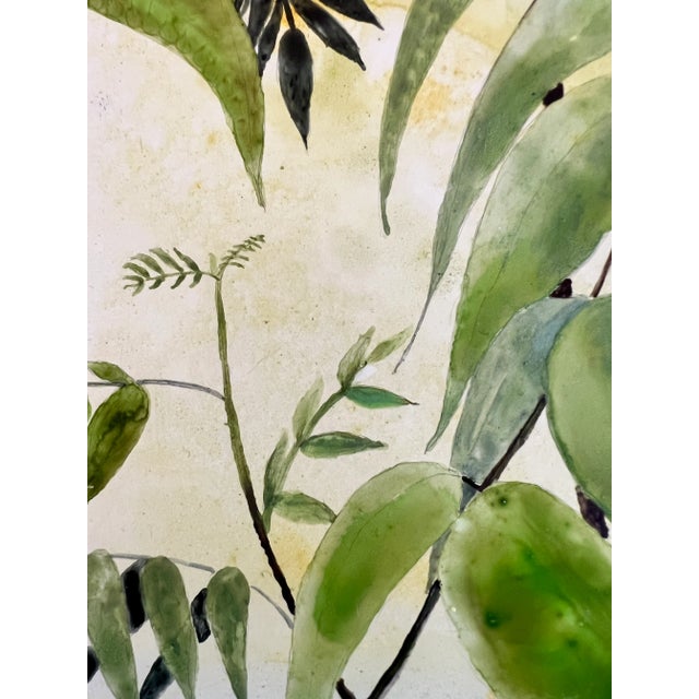 Contemporary Contemporary Botanical Watercolor Sumac Leaves For Sale - Image 3 of 6