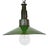 Industrial Green Enamel Military Pendant Lamp with Cast Aluminium Top, 1960s For Sale