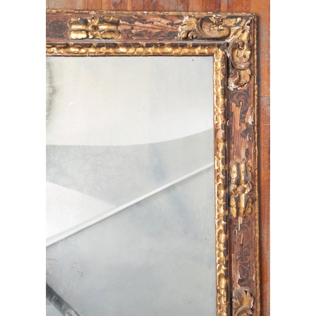 20th Century Baroque Revival Style Heavily Distressed Mirror For Sale - Image 4 of 12
