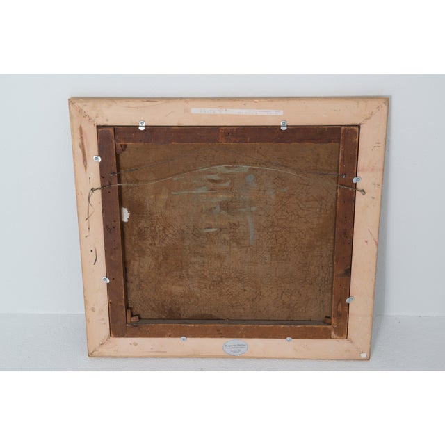 French Oil Painting of Castle on a Hill, Early 20th Century, Framed For Sale - Image 9 of 13