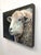 Abstract Guinness by Carrie Goller | Oil and cold wax on wood panel Sheep portrait on dark background For Sale - Image 3 of 5