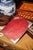 Infuse your workspace with timeless elegance and historical intrigue with this antique dark burgundy leather desk folio,...