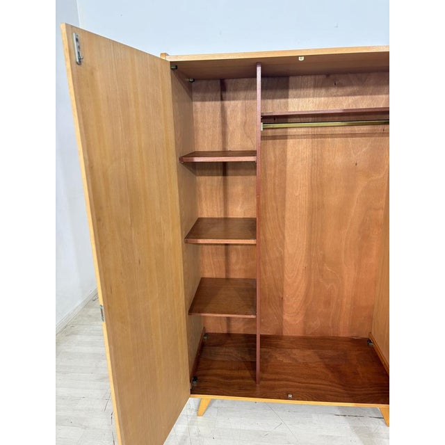 Mid-Century Modern Wardrobe in Light Wood, 1960s For Sale - Image 4 of 13