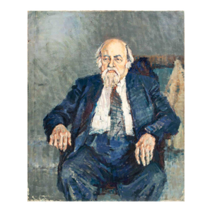 Signed Portrait of an Elderly Man Oil on Canvas