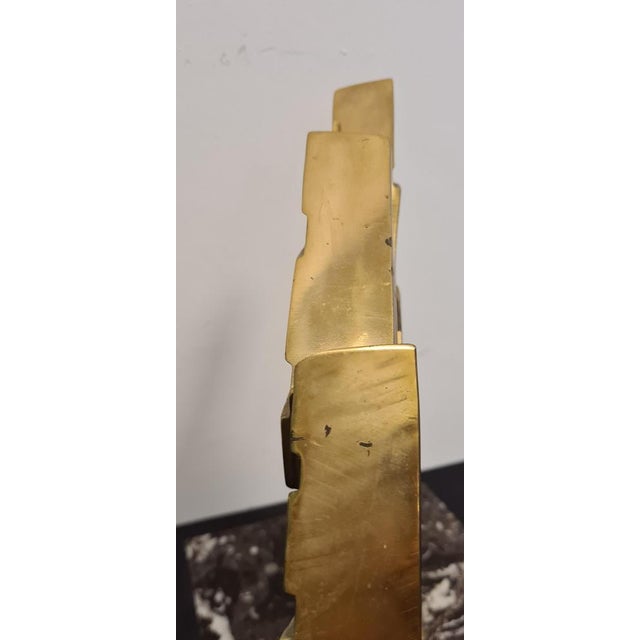 Giuseppe Banfi, Abstract Sculpture, 1988, Brass & Marble For Sale - Image 12 of 15