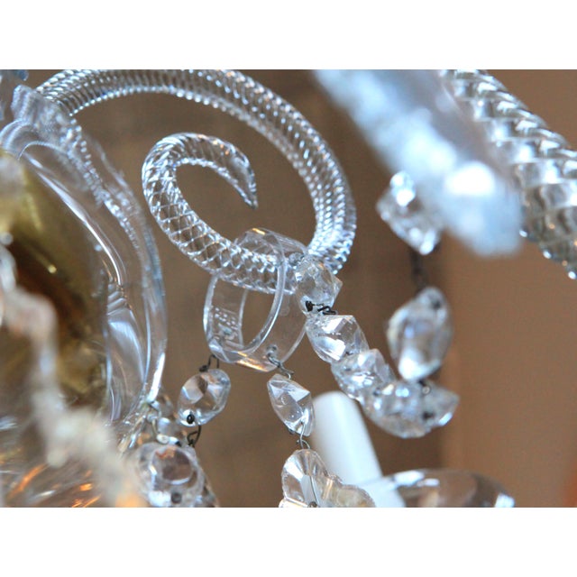 Bohemian Glass Chandelier For Sale - Image 4 of 14