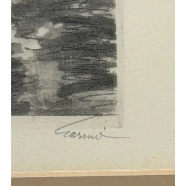 Pair of Vintage Signed Framed Etchings of Chartres Cathedral, Mid-Century For Sale In Baltimore - Image 6 of 15