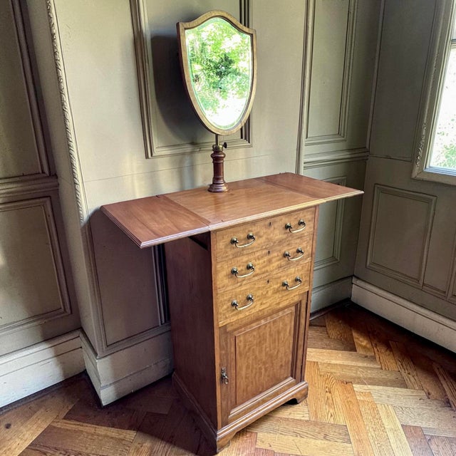 Edwardian Mahogany Dressing Chest with Adjustable Shield Mirror, 1890s For Sale - Image 12 of 12