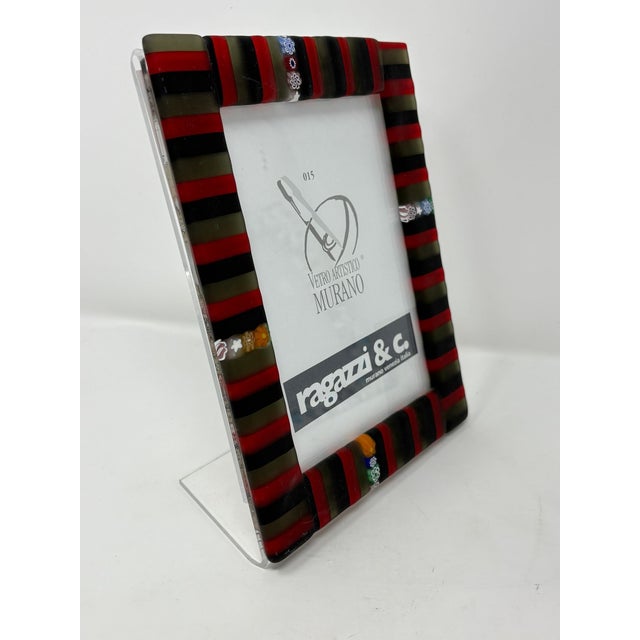 Traditional Murano Glass Picture Frame For Sale - Image 3 of 5