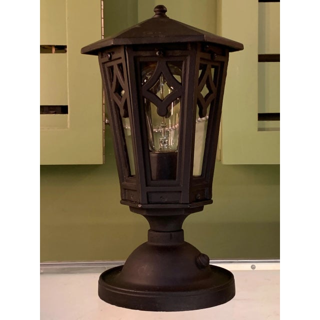 1920s 1920s Black Outdoor Post Lantern For Sale - Image 5 of 5
