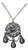 Vintage Signed Napier Silvertone Brutalist Pendant Necklace For Sale