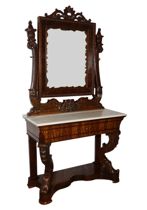 Writing Dresser or Desk in Mahogany, Early 19th Century