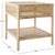 Contemporary Arvid Square Accent Table in Natural For Sale - Image 3 of 7