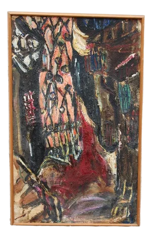 Abstract Painting, 1950s, Oil on Canvas