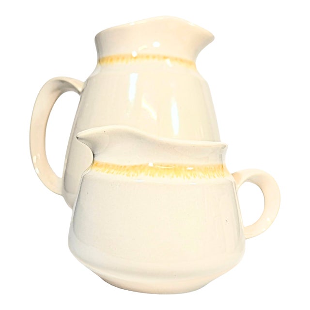 Country Cottage Pitchers- Set of Two For Sale