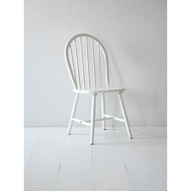 Scandinavian Chairs in White, 1960s, Set of 4 For Sale - Image 3 of 6
