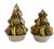 Boho Chic 1970's Italian Trompe l'Oeil Majolica Pear Topiaries - A Pair For Sale - Image 3 of 9