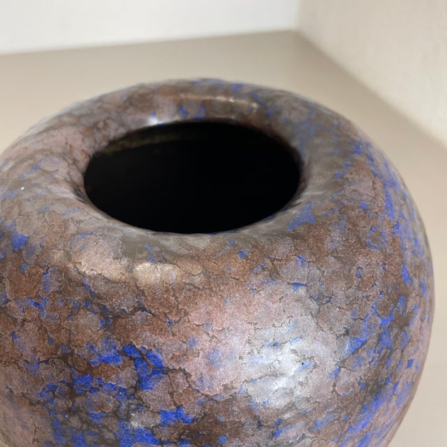 Fat Lava Multi-Color Pottery 802-2 Ball Vase from Ruscha, 1970s For Sale - Image 9 of 16