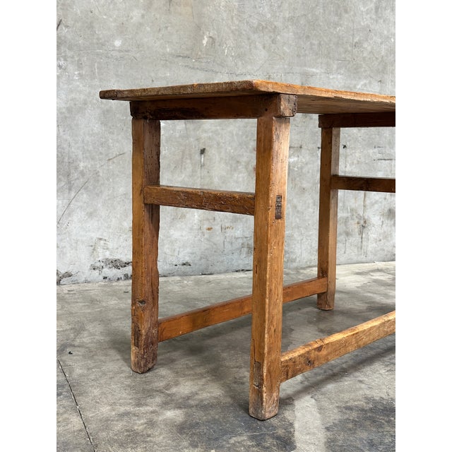 19th Century French Provincial Farm Table Primitive Console For Sale - Image 9 of 10