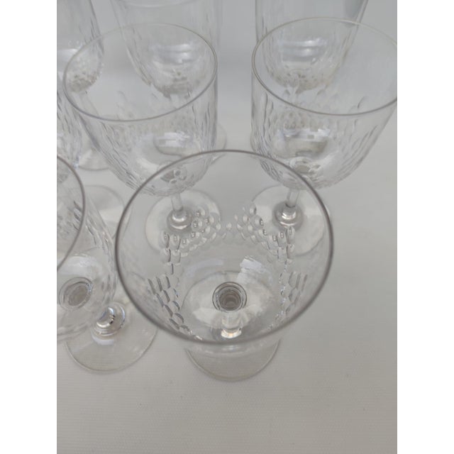 Large Crystal Richelieu Glasses from Baccarat, 1920s, Set of 8 For Sale - Image 4 of 8