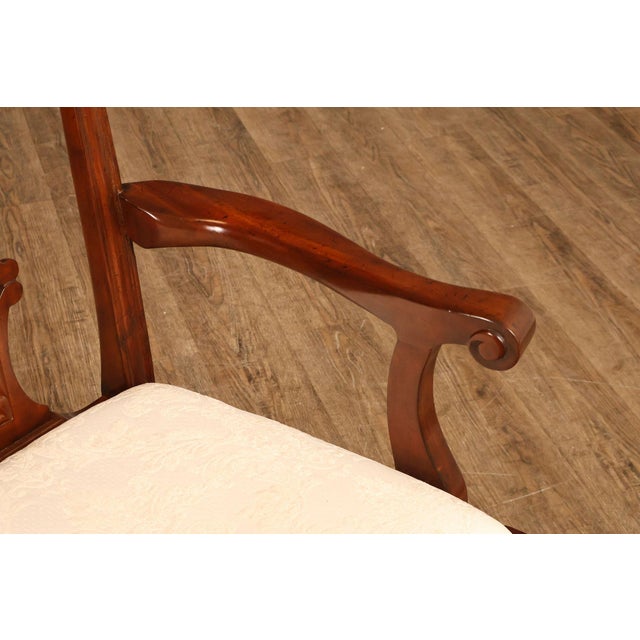 Wood Scarborough House Chippendale Style Pair Of Mahogany Armchairs For Sale - Image 7 of 18