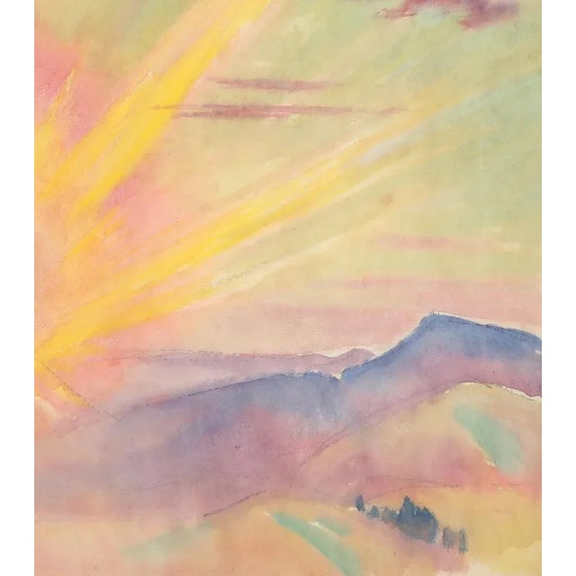 Hans Brasch, Large Expressionist Watercolor, 1927, Masters Student of Hans Thoma & Student of Ferdinand Hodler For Sale - Image 6 of 7