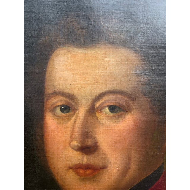 Early 19th Century Portrait of an Officer, Oil on Canvas, Circa 1810 For Sale - Image 5 of 10