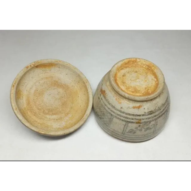 15th Century Thai Sawankhalok and Kalong Ceramic Covered Boxes- A Pair For Sale In Chicago - Image 6 of 10