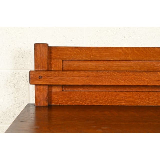 Brown L. & J. G. Stickley Antique Mission Oak Arts & Crafts Sideboard, Circa 1910 For Sale - Image 8 of 17