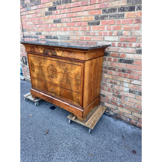 This magnificent French chest is the epitome of everything the Louis Philippe style stands for! The front is a show...