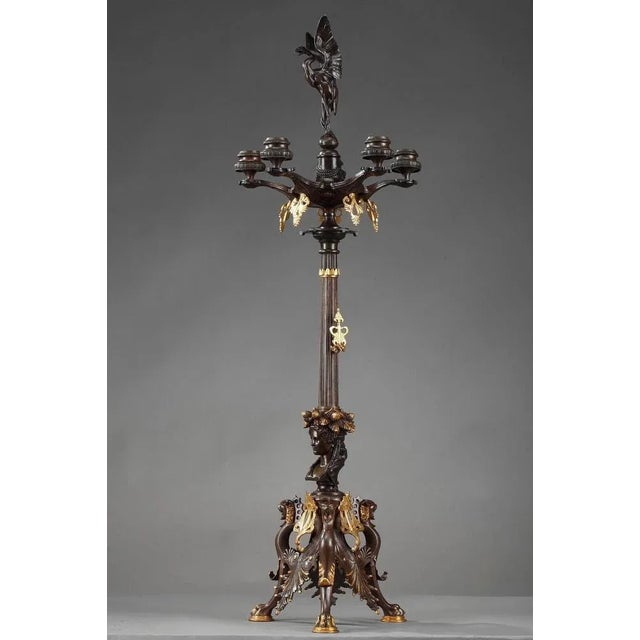 Large 19th Century Bronze Candelabra, Set of 2 For Sale - Image 15 of 18