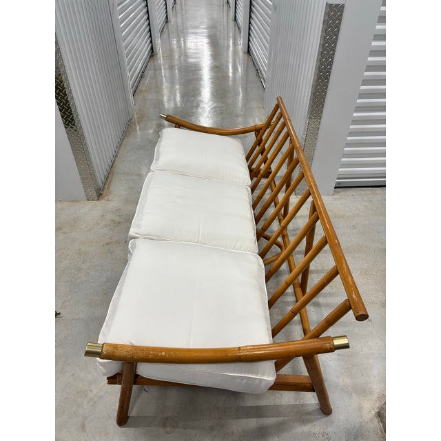 Wood John Wisner, Refurbished Far Horizons Sofa and Chair Set by Ficks Reed. Iconic Mid-Century, Vintage Bentwood in Excellent Condition. For Sale - Image 7 of 11
