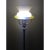 1930s Art Deco Slivered Metal Torchiere & Milk Glass Diffuser For Sale - Image 12 of 13