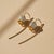 Silver, Gold Lily Flower Earrings With Citrine Briolettes, Pair For Sale - Image 4 of 6