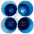 Royal Blue 1970's Swedish Denby Milnor Mirage Cobalt Goblets by Bo Bergstrom - Set of Four For Sale - Image 8 of 9