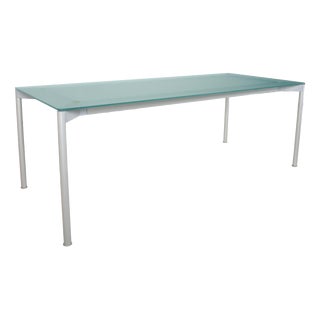 Glass and Metal Powder-Coated Desk from Interlübke For Sale