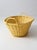 Yellow Vintage Painted Yellow Wicker Laundry Basket For Sale - Image 8 of 13