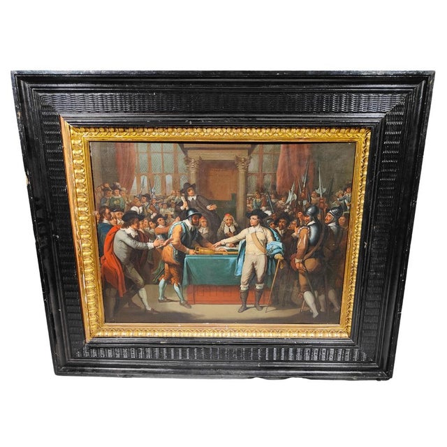 North American Artist, Figures, 1750, Oil on Copper For Sale - Image 18 of 18