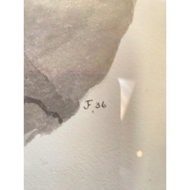 The Dix Range by j.f. 1936 Ink and Water Color on Paper For Sale - Image 4 of 4