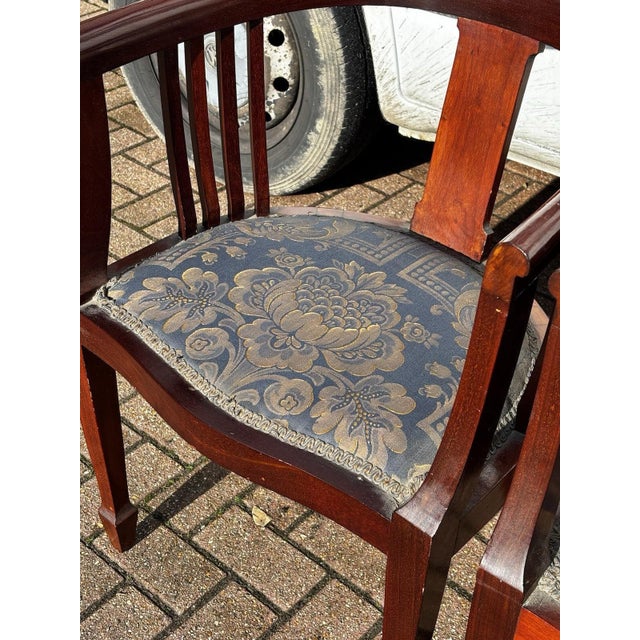 Edwardian Mahogany Hotel Foyer Chairs, Set of 4 For Sale - Image 11 of 18