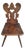 German Peasant Chair with Heart Carving an Initials, 1814 For Sale