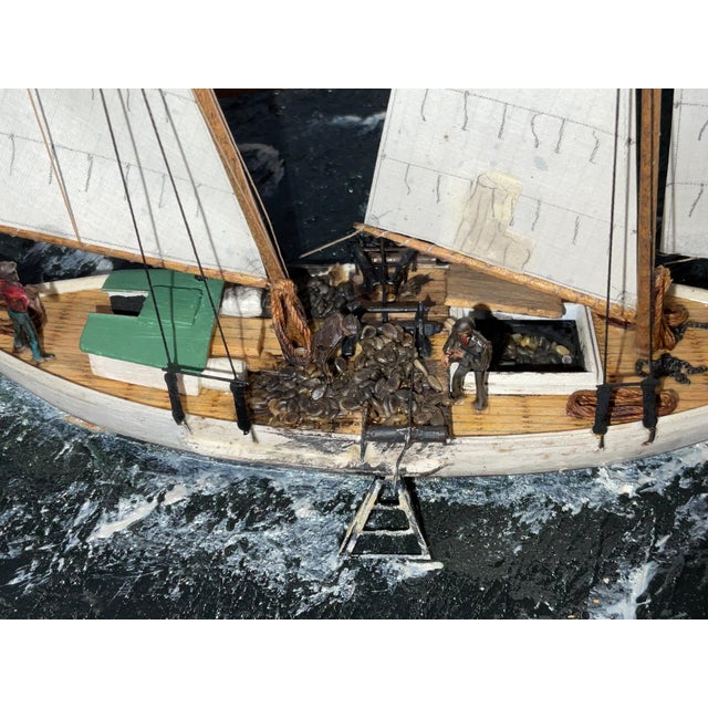 Maritime Diorama "Working the Beds" by Hitchcock For Sale - Image 4 of 12
