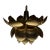Vintage Plug in Light Chandelier Brass Feldman Lotus Flower Pendant Mid Modern For Sale