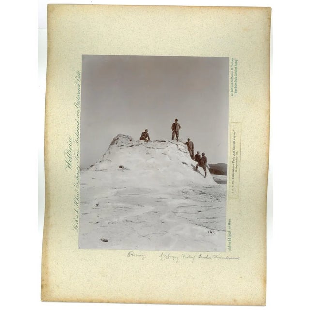 Yellowstone Park - Castell Geyser - September 23, 1893 - is an original vintage black and white photo realized part of a...