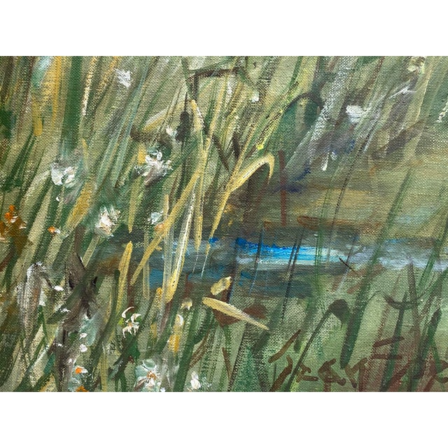 Green 1960s Spring Plowing Martha's Vineyard Painting by Jean Spencer For Sale - Image 8 of 15