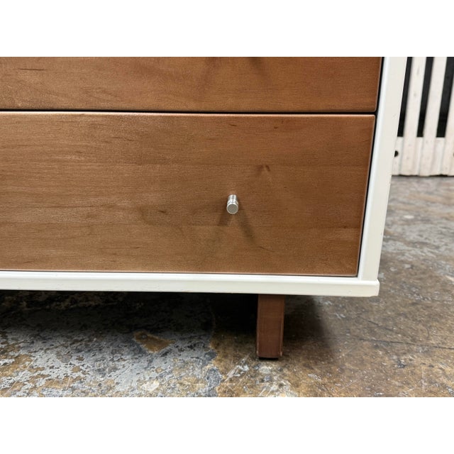 Wood Room & Board Moda White Eight Drawer Dresser For Sale - Image 7 of 12