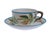 Turquoise Antique Botanical 1870's Tête-À-Tête Tea Set Royal Worcester England Turquoise Rim Aesthetic Period - Set of 7 For Sale - Image 8 of 14