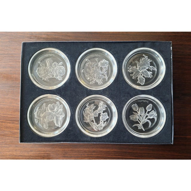 Vintage Crystal Coasters from Val Saint Lambert, Belgium, 1970s For Sale - Image 8 of 8