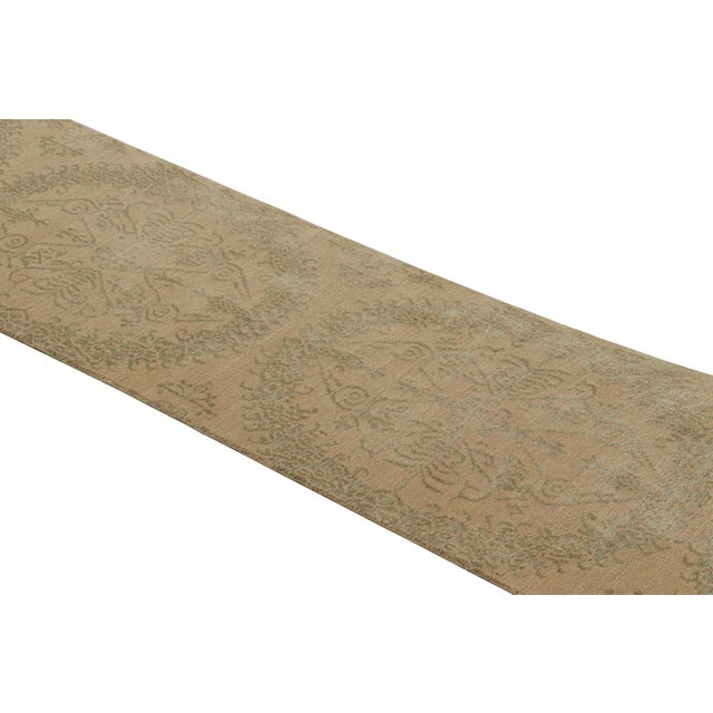 Hand-knotted in wool and silk with one of our most luxurious Nepalese pile qualities, this 2x8 modern runner rug from Rug...