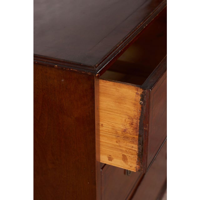 19th Century Mahogany Chest With Octagon Backplate Pulls For Sale - Image 9 of 11